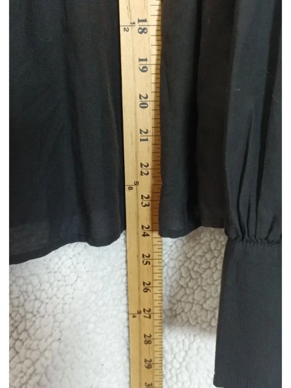 Madewell Ruffled Pintucked Long Sleeve Top Size M Button Up NWT Black Blouse